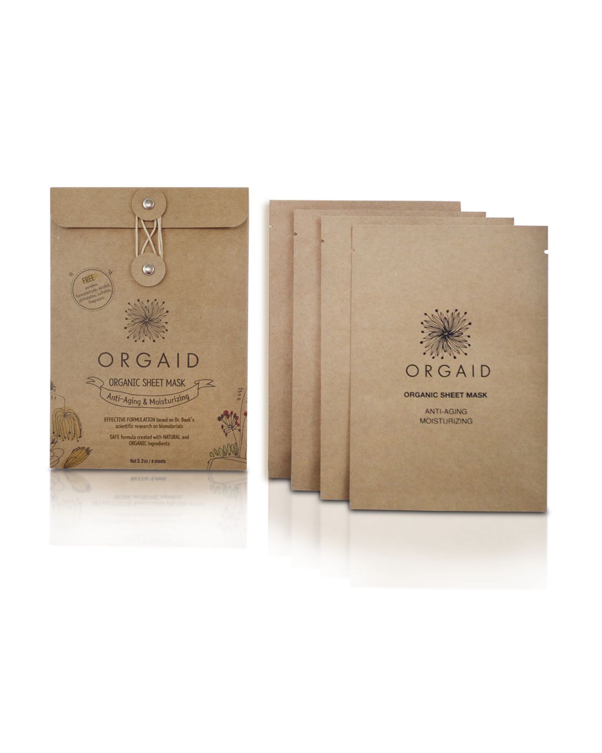 Orgaid Anti-Aging Sheet Mask at International Orange