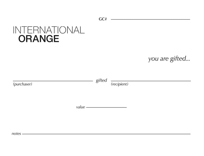 Paper Gift Certificate